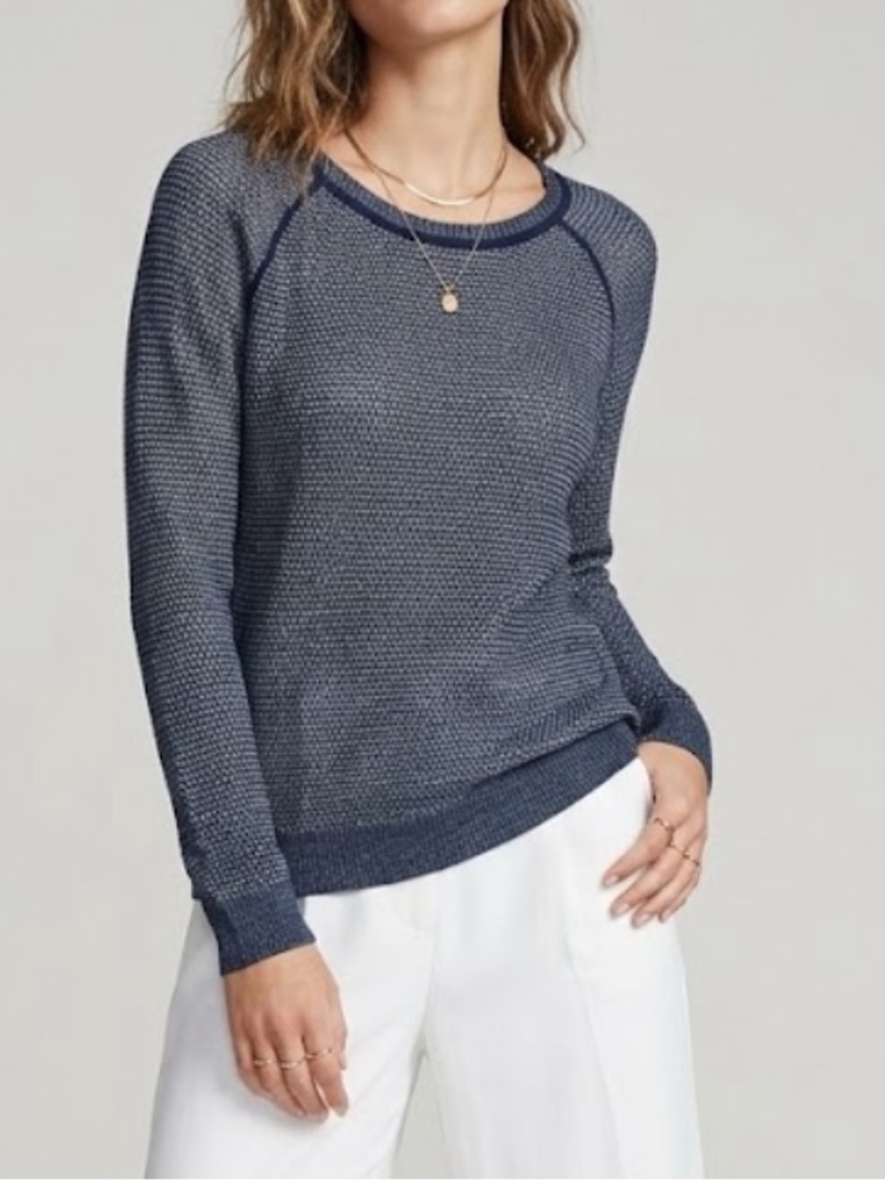 Vince open knit linen blend sweater(size small)